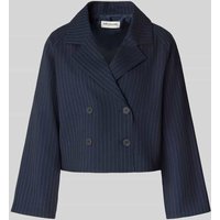 LOLLYS LAUNDRY Cropped Blazer mit Reverskragen Modell 'Amiri' in Dunkelblau, Größe XL von LOLLYS LAUNDRY