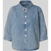 LOLLYS LAUNDRY Hemdbluse in Denim-Optik Modell 'Bono' in Jeansblau, Größe M von LOLLYS LAUNDRY