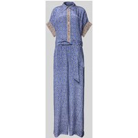 LOLLYS LAUNDRY Jumpsuit aus Viskose mit Bindegürtel Modell 'Mathilde' in Royal, Größe L von LOLLYS LAUNDRY