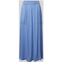 LOLLYS LAUNDRY Maxirock mit Strukturmuster Modell 'Akane' in Jeansblau, Größe S von LOLLYS LAUNDRY