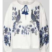 LOLLYS LAUNDRY Regular Fit Bluse mit Puffärmeln Modell 'Askar' in Offwhite, Größe XS von LOLLYS LAUNDRY