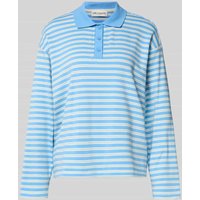LOLLYS LAUNDRY Regular Fit Poloshirt mit kurzer Knopfleiste Modell 'Moby' in Hellblau, Größe L von LOLLYS LAUNDRY