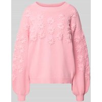 LOLLYS LAUNDRY Strickpullover mit Rundhalsausschnitt Modell 'Musa' in Rosa, Größe M von LOLLYS LAUNDRY