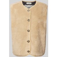 LOLLYS LAUNDRY Weste aus Teddyfell mit Knopfleiste Modell 'Jace' in Sand, Größe M von LOLLYS LAUNDRY