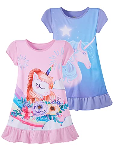 LOLPIP Nachthemden für Mädchen Kleid Kleinkind Kinder Kurzarm Einhorn Nachthemd 2er-Pack Nachthemden 3-4 Jahre LOLPIP Nachthemden für Mädchen Kleid Kleinkind Kinder Kurzarm Einhorn Nachthemd 2er-Pack Nachthemden 3-4 Jahre von LOLPIP