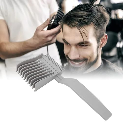 LOMSUXA Haarschneidekamm für Männer - Barber Kamm mit Silikon Fade Kamm für Herren - Verstellbar, Gebogen, Anti-Statisch, für Glattes Haar - Ideal für Friseursalon und Hausgebrauch von LOMSUXA
