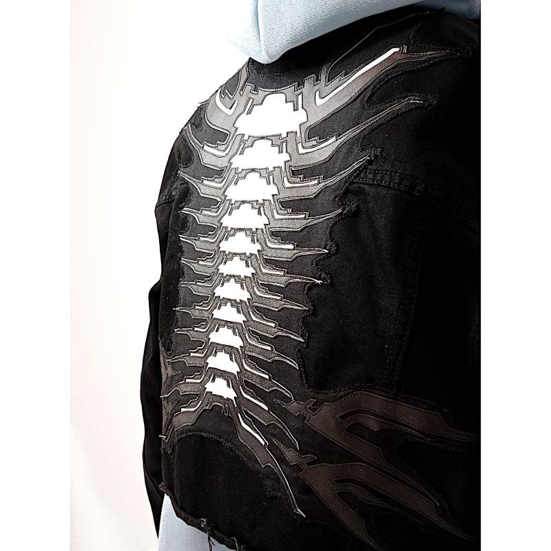 Crop Jeans Jacket | Size 42 von LOMxART