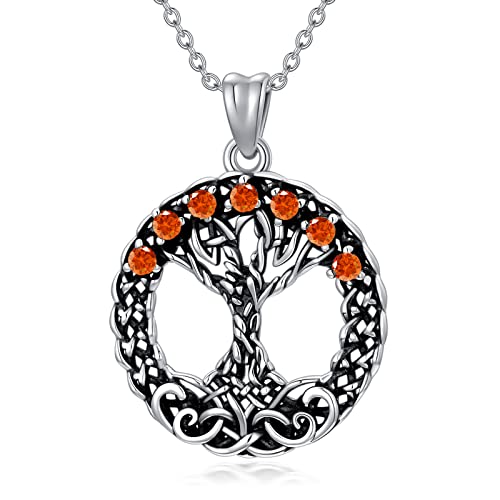 LONAGO Baum des Lebens Halskette für Frauen 925 Sterling Silber Keltischer Stammbaum Anhänger Halskette Schmuck von LONAGO