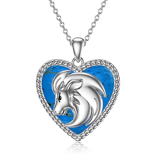 LONAGO Leo Halskette 925 Sterling Silber Sternzeichen Löwe mit Türkis Anhänger Halskette für Frauen von LONAGO