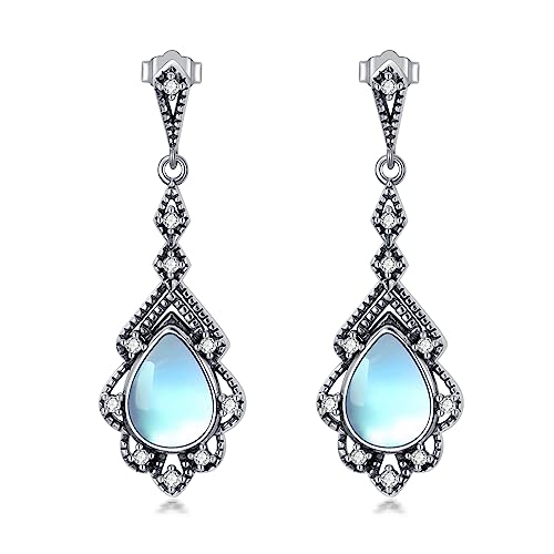 LONAGO Mondstein Ohrringe 925 Sterling Silber 6mm * 8mm Birnenschliff Mondstein Ohrringe für Damen LONAGO Mondstein Ohrringe 925 Sterling Silber 6mm * 8mm Birnenschliff Mondstein Ohrringe für Damen von LONAGO