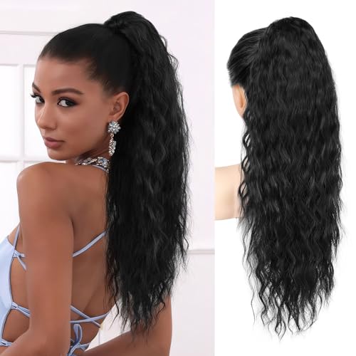LONAI Pferdeschwanz-Verlängerung, 61 cm, gelockte Klauen-Clip-Pferdeschwanz-Verlängerung, Pferdeschwanz-Clip-in-Haarverlängerungen für Damen, natürlich aussehendes synthetisches Haarteil für Frauen LONAI Pferdeschwanz-Verlängerung, 61 cm, gelockte Klauen-Clip-Pferdeschwanz-Verlängerung, Pferdeschwanz-Clip-in-Haarverlängerungen für Damen, natürlich aussehendes synthetisches Haarteil für Frauen von LONAI