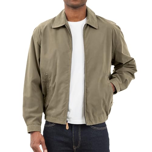 LONDON FOG Herren-Golfjacke mit Reißverschluss vorne (Normale und große Größen), Oliv/Blatt für Mich (Leaf It to Me), XXL von LONDON FOG