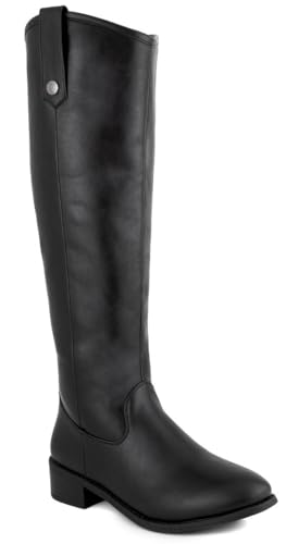 LONDON FOG Noble High Reitstiefel, Breite Wade Schwarz, 38 EU von LONDON FOG