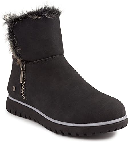 London Fog Wendyl Damen Winterstiefel mit Reißverschluss, warme Winterstiefeletten, schwarz, 43 EU London Fog Wendyl Damen Winterstiefel mit Reißverschluss, warme Winterstiefeletten, schwarz, 43 EU von LONDON FOG