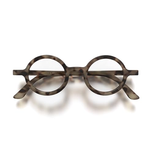 LONDON MOLE® Moley Blaulichtfilterbrille | Coole runde Form | Verhindert Augenbelastung | Für Männer, Frauen, Unisex | Federbeschläge von LONDON MOLE