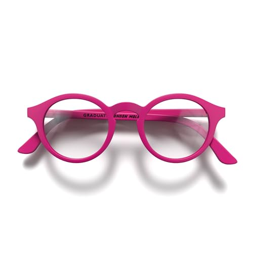 LONDON MOLE® „Graduate“-Lesebrille – coole runde Brille für Männer und Frauen, entworfen für Stil, Komfort und Haltbarkeit – Mattrosa – Vergrößerung + 2.0 von LONDON MOLE