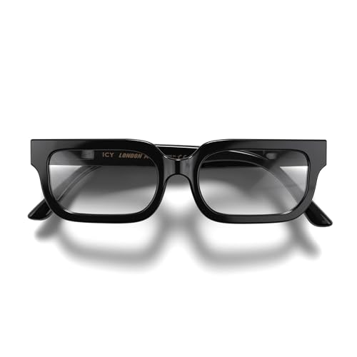 LONDON MOLE BRILLEN | Icy Lesebrille | Rechteckige Gläser | Coole Leser | Herren Damen Unisex | Stylische Lesebrille | Federscharniere | Schwarz glänzend | Vergrößerung +1,0 LONDON MOLE BRILLEN | Icy Lesebrille | Rechteckige Gläser | Coole Leser | Herren Damen Unisex | Stylische Lesebrille | Federscharniere | Schwarz glänzend | Vergrößerung +1,0 von LONDON MOLE