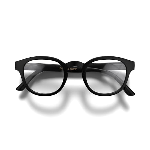 LONDON MOLE Brillen | Monalux Lesebrille | Quadratische Gläser | Coole Leser | Designer-Brille | Herren/Damen-Lesebrille | Unisex | Federscharniere | Mattschwarz | Vergrößerung +3,0 von LONDON MOLE