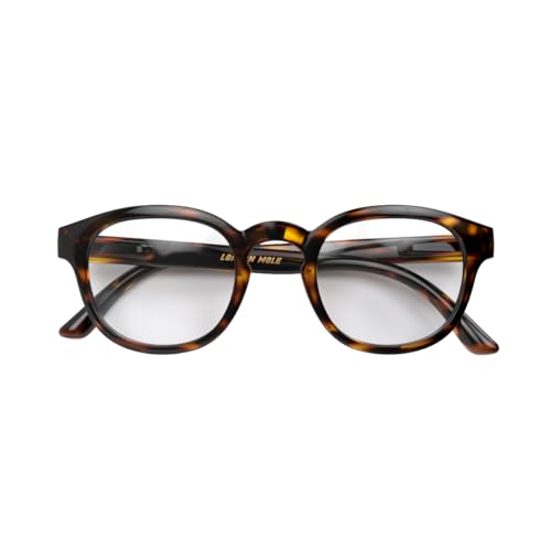 LONDON MOLE Eyewear - Monalux Blue Light Blocking Brille - Quadratische Brille - Runde Brille - Blaulichtbrille - Anti-Kopfschmerzen - Computerbrille - Gaming - Unisex für Männer/Frauen (Schildpatt) von LONDON MOLE