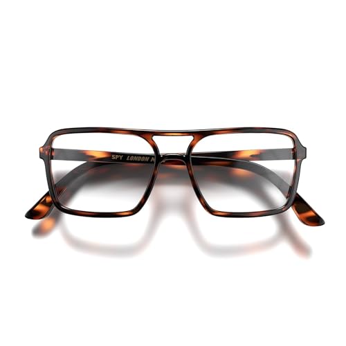 LONDON MOLE® Spy blaulichtschutzbrille | Coole quadratische pilotenblaublocker | Antiaugenbelastung für bildschirme | Herren damen unisex | Federscharniere von LONDON MOLE