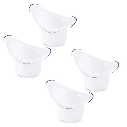 LONGHAO 4 pcs AugenspüLung AugenspüLbecher Augen Waschschalemilchig WeißE Silikon-AugenspüLbecher 8ml Mit PräZiser Graduierung,Um Die Augen Sauber Und Frisch Zu Halten Und Die Augen Zu Pflegen von LONGHAO