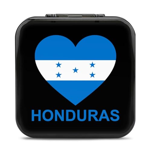 LONGHJ Love Honduras Switch Game Holder Case mit 12 Patronenfächern, tragbare Spielkarten-Organizer-Box von LONGHJ