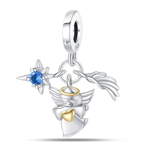 LONGLUCK 925 Sterling Silber Charms für Armbänder und Halsketten Kopfhörer Musik Perlen Gold Gerbera Charms Sparkle von LONGLUCK