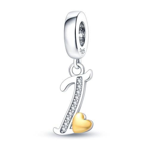 LONGLUCK Complete A~Z Alphabet Charm Letter Beads Solid 925 Sterling Silber passt europäischen Armbänder Halskette Frauen Schmuck Geschenk Optionen von LONGLUCK