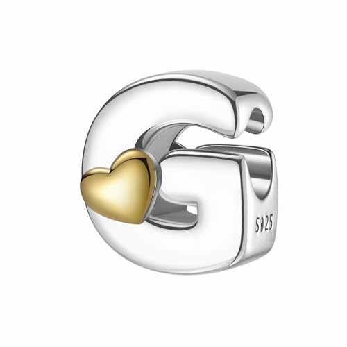 LONGLUCK Complete A~Z Alphabet Charm Letter Beads Solid 932 Sterling Silber passt europäischen Armbänder Halskette Frauen Schmuck Geschenk Optionen LONGLUCK Complete A~Z Alphabet Charm Letter Beads Solid 932 Sterling Silber passt europäischen Armbänder Halskette Frauen Schmuck Geschenk Optionen von LONGLUCK