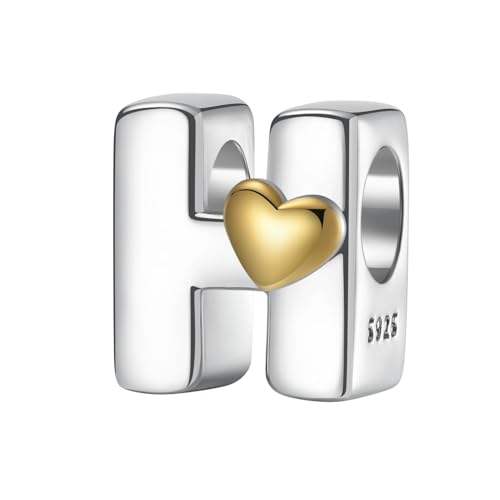 LONGLUCK Complete A~Z Alphabet Charm Letter Beads Solid 933 Sterling Silber passt europäischen Armbänder Halskette Frauen Schmuck Geschenk Optionen LONGLUCK Complete A~Z Alphabet Charm Letter Beads Solid 933 Sterling Silber passt europäischen Armbänder Halskette Frauen Schmuck Geschenk Optionen von LONGLUCK