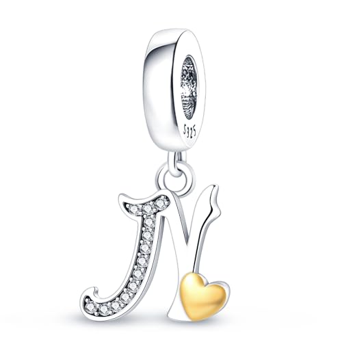 LONGLUCK Complete A~Z Alphabet Charm Letter Beads Solid 933 Sterling Silber passt europäischen Armbänder Halskette Frauen Schmuck Geschenk Optionen von LONGLUCK