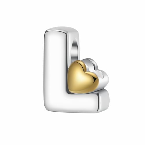 LONGLUCK Complete A~Z Alphabet Charm Letter Beads Solid 937 Sterling Silber passt europäischen Armbänder Halskette Frauen Schmuck Geschenk Optionen von LONGLUCK