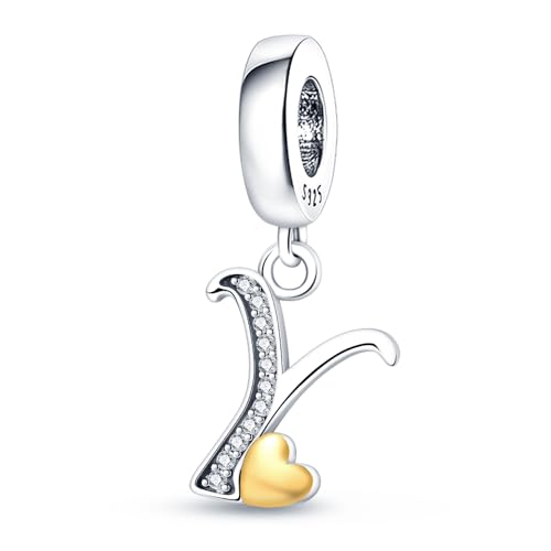 LONGLUCK Complete A~Z Alphabet Charm Letter Beads Solid 940 Sterling Silber passt europäischen Armbänder Halskette Frauen Schmuck Geschenk Optionen von LONGLUCK