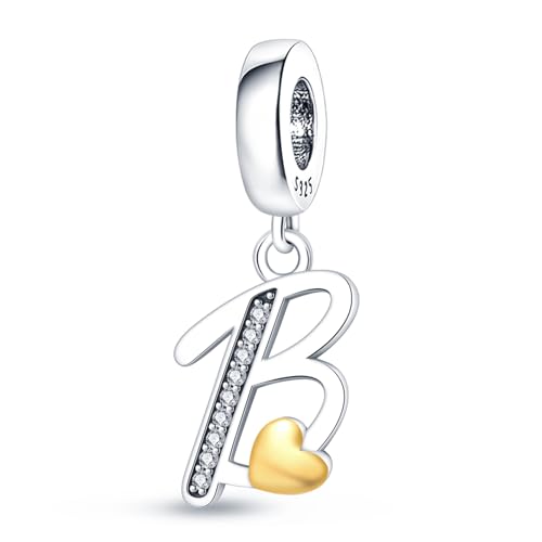 LONGLUCK Complete A~Z Alphabet Charm Letter Beads Solid 944 Sterling Silber passt europäischen Armbänder Halskette Frauen Schmuck Geschenk Optionen von LONGLUCK