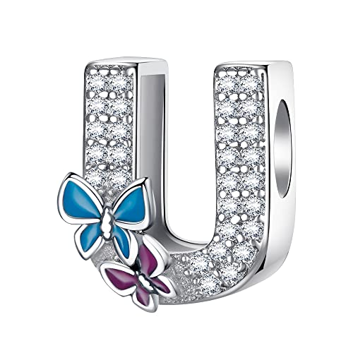 LONGLUCK Complete A~Z Alphabet Charm Letter Beads Solid 946 Sterling Silber passt europäischen Armbänder Halskette Frauen Schmuck Geschenk Optionen von LONGLUCK