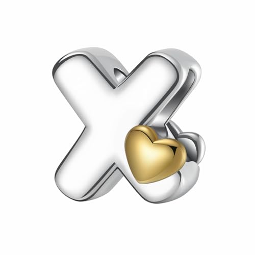 LONGLUCK Complete A~Z Alphabet Charm Letter Beads Solid 949 Sterling Silber passt europäischen Armbänder Halskette Frauen Schmuck Geschenk Optionen LONGLUCK Complete A~Z Alphabet Charm Letter Beads Solid 949 Sterling Silber passt europäischen Armbänder Halskette Frauen Schmuck Geschenk Optionen von LONGLUCK