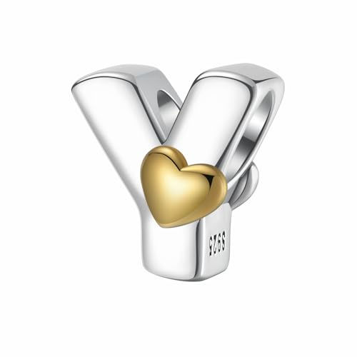 LONGLUCK Complete A~Z Alphabet Charm Letter Beads Solid 950 Sterling Silber passt europäischen Armbänder Halskette Frauen Schmuck Geschenk Optionen von LONGLUCK