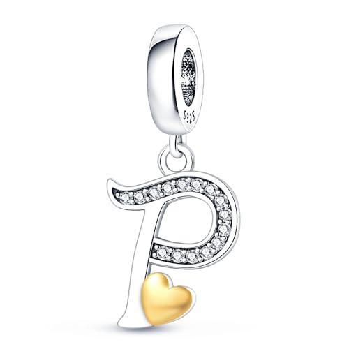 LONGLUCK Complete A~Z Alphabet Charm Letter Beads Solid 951 Sterling Silber passt europäischen Armbänder Halskette Frauen Schmuck Geschenk Optionen von LONGLUCK