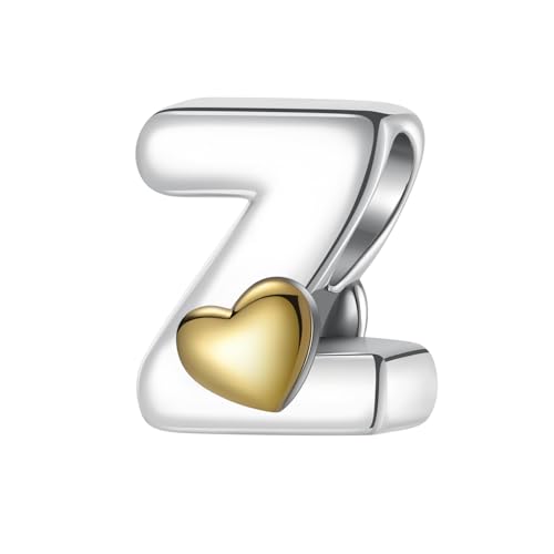 LONGLUCK Complete A~Z Alphabet Charm Letter Beads Solid 951 Sterling Silber passt europäischen Armbänder Halskette Frauen Schmuck Geschenk Optionen LONGLUCK Complete A~Z Alphabet Charm Letter Beads Solid 951 Sterling Silber passt europäischen Armbänder Halskette Frauen Schmuck Geschenk Optionen von LONGLUCK