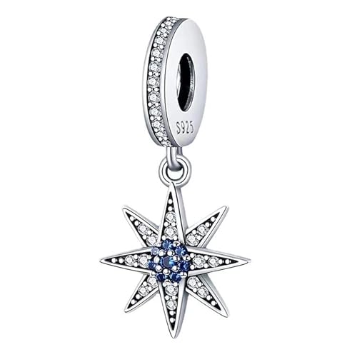 LONGLUCK Crystal Blue Evil Eye Bead Charm Glücksbringer passt Charms Armbänder für Frau 925 Sterling Silber Dangle Anhänger Bead, Mädchen Schmuck Perlen Geschenke für Frauen Armband & Halskette von LONGLUCK