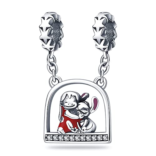 LONGLUCK Crystal Blue Evil Eye Bead Charm Glücksbringer passt Charms Armbänder für Frau 925 Sterling Silber Dangle Anhänger Bead, Mädchen Schmuck Perlen Geschenke für Frauen Armband & Halskette von LONGLUCK