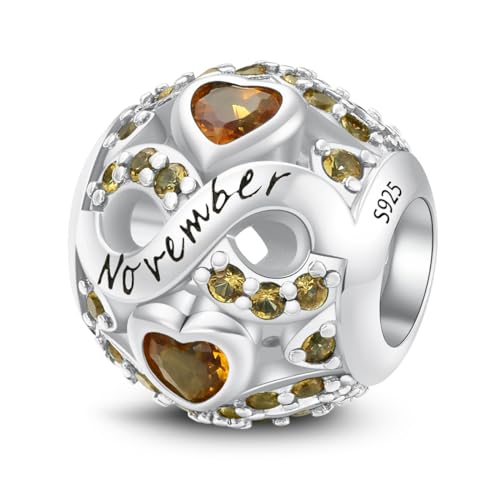 LONGLUCK Zwölf Monate Geburtsstein Charme für Pandora Armband und Halskette Geschenk für Frauen von LONGLUCK