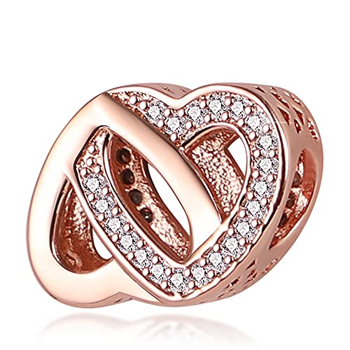 LONGLUCK925 Sterling Silber Charms für Armbänder und Halsketten Kopfhörer Musik Perlen Gold Gerbera Charms Sparkle von LONGLUCK