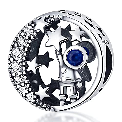LONGLUCK925 Sterling Silber Charms für Armbänder und Halsketten Kopfhörer Musik Perlen Gold Gerbera Charms Sparkle von LONGLUCK
