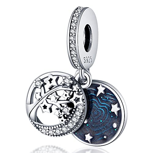 LONGLUCK925 Sterling Silber Charms für Armbänder und Halsketten Kopfhörer Musik Perlen Gold Gerbera Charms Sparkle von LONGLUCK
