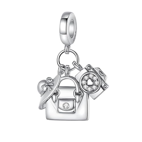 LONGLUCK925 Sterling Silber Charms für Armbänder und Halsketten Kopfhörer Musik Perlen Gold Gerbera Charms Sparkle von LONGLUCK