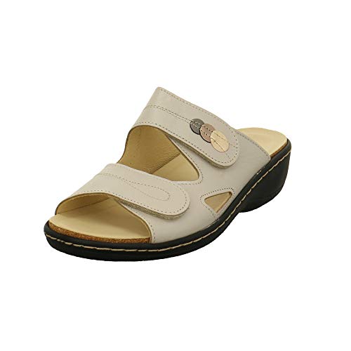 LONGO Damen 1044836 Beige Perlatoleder Pantolette Beige Gr. 39 von LONGO