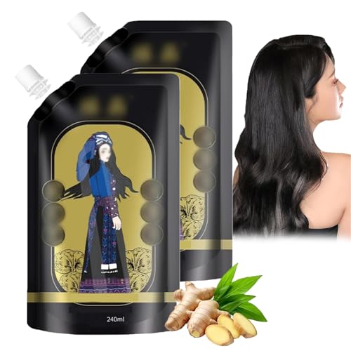 Identicalven Anti Hair Loss Shampoo, Ginger Plant Extract Anti-Hair Loss Hair Shampoo, Anti Hair Loss Shampoo, Oil Control Ginger Shampoo for Women & Men. (2pcs) von LONGSAO