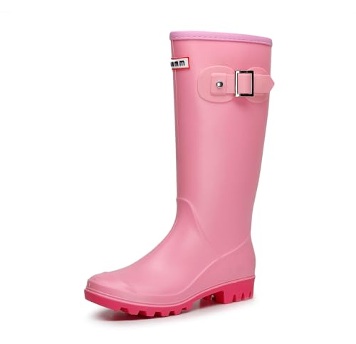 Regenstiefel für Damen, wasserdichte Gartenschuhe, Gummistiefel, rutschfeste kniehohe Regenstiefel für Damen, leichte Damen-Arbeit, hohe Angelstiefel, modische Mid-Calf-Regenschuhe für den Regenstiefel für Damen, wasserdichte Gartenschuhe, Gummistiefel, rutschfeste kniehohe Regenstiefel für Damen, leichte Damen-Arbeit, hohe Angelstiefel, modische Mid-Calf-Regenschuhe für den von LONGTAIKAMAN