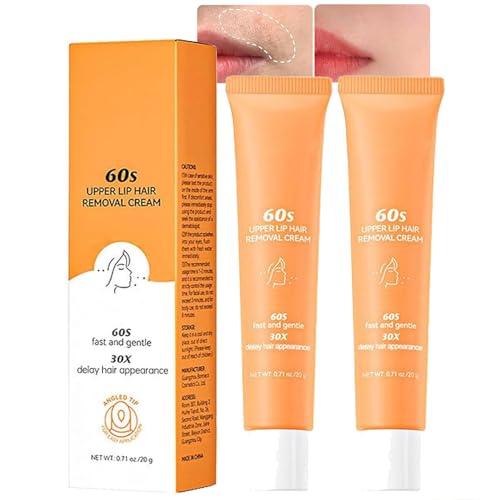 Elycura Hair Removal Cream, 2025 New Gentle Barebliss Facial Hair Removal Cream for Women, Painless Hairs Removers for Body Face Lips, Quick and Easy Way to Smoother Skin (2PC) von LONGTO